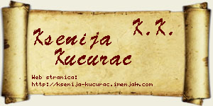 Ksenija Kucurac vizit kartica